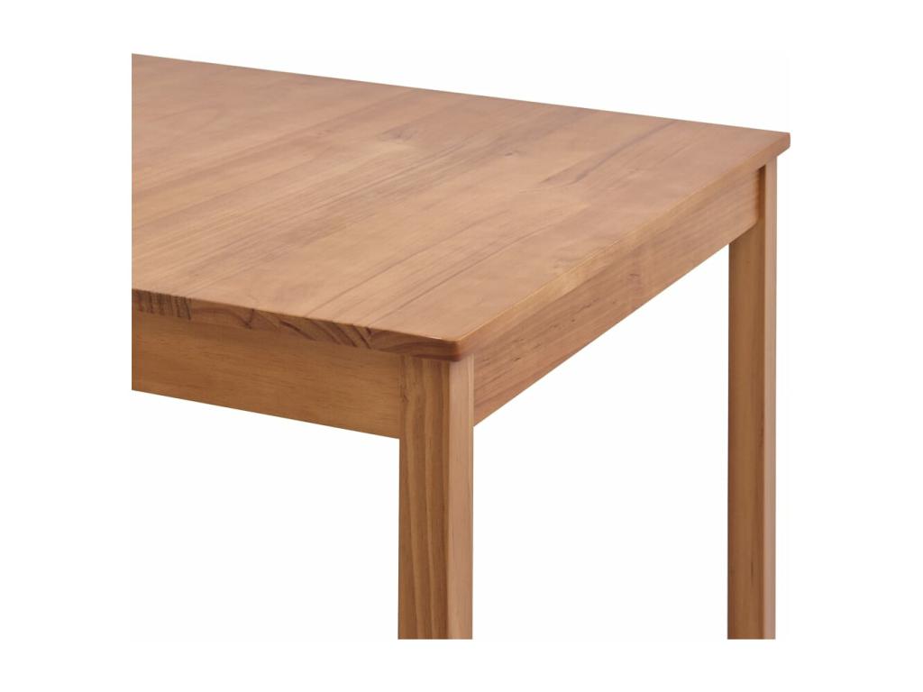 Honey brown dining table, 180x90x73 cm, pine