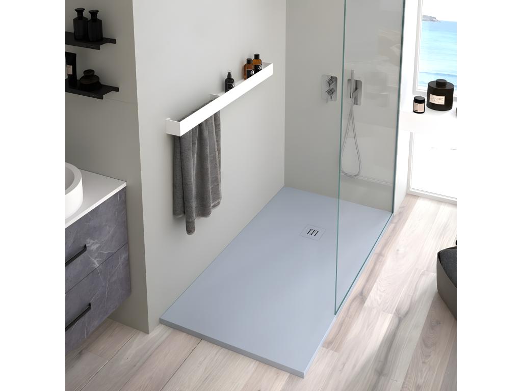 Chicyla Plus slate grey shower tray with coloured grate - 130x80 cm KEGC01076