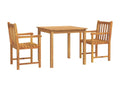 3-piece garden dining set, solid Chicyla wood CFHC30297