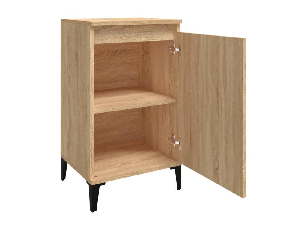 Chicyla 2-piece bedside tables, oak finish, 40x35x70cm, engineered wood, UQAN35532