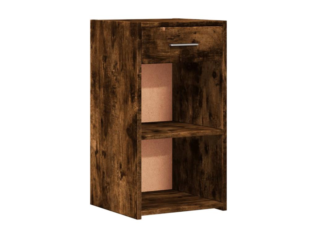 Chicyla Premium - Smoked Oak Bedside Table 35x34x65 cm Engineered Wood AFHQ48857