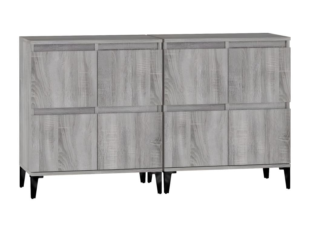 Domopure 2-piece grey sideboard set, 60x35x70 cm, engineered wood, SRCU20037