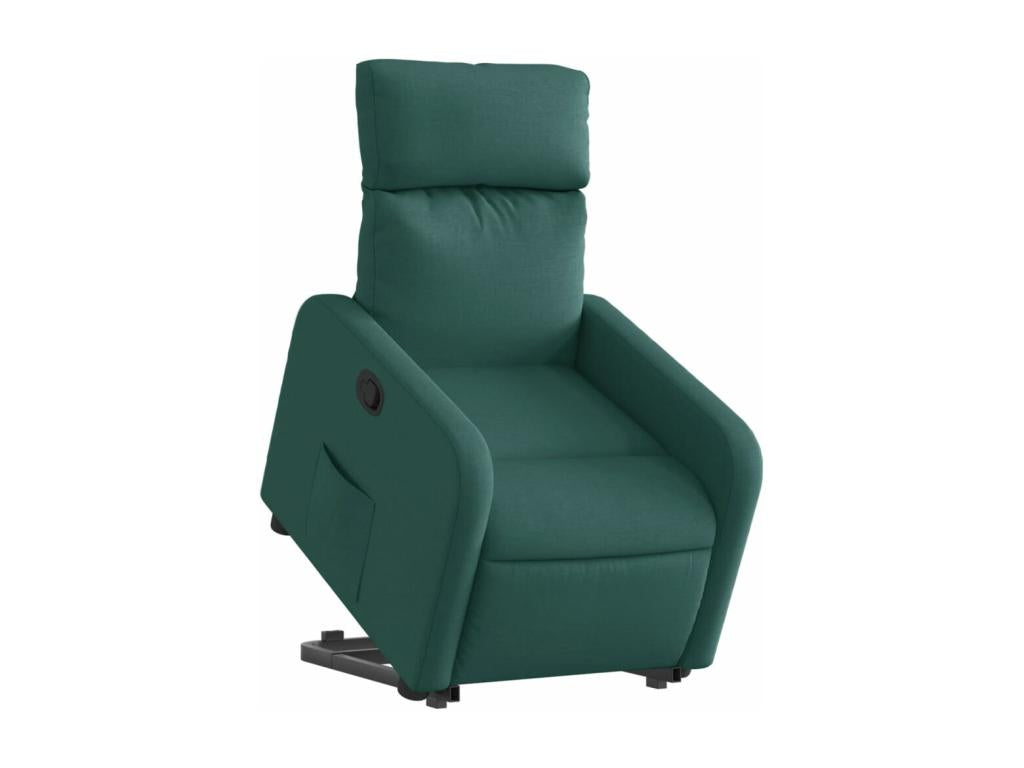 Dark green fabric reclining armchair JPQT04319