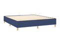 Upholstered bed base with mattress, blue, 180x200 cm, fabric MXGJ21809