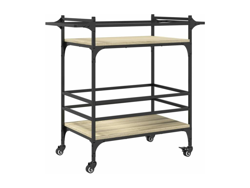 Domopure Oak Kitchen Trolley 82x40x78.5 cm Engineered Wood ZYKU34838