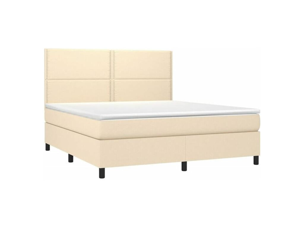 Chicyla bed base with cream mattress 180x200 fabric SDPX23226