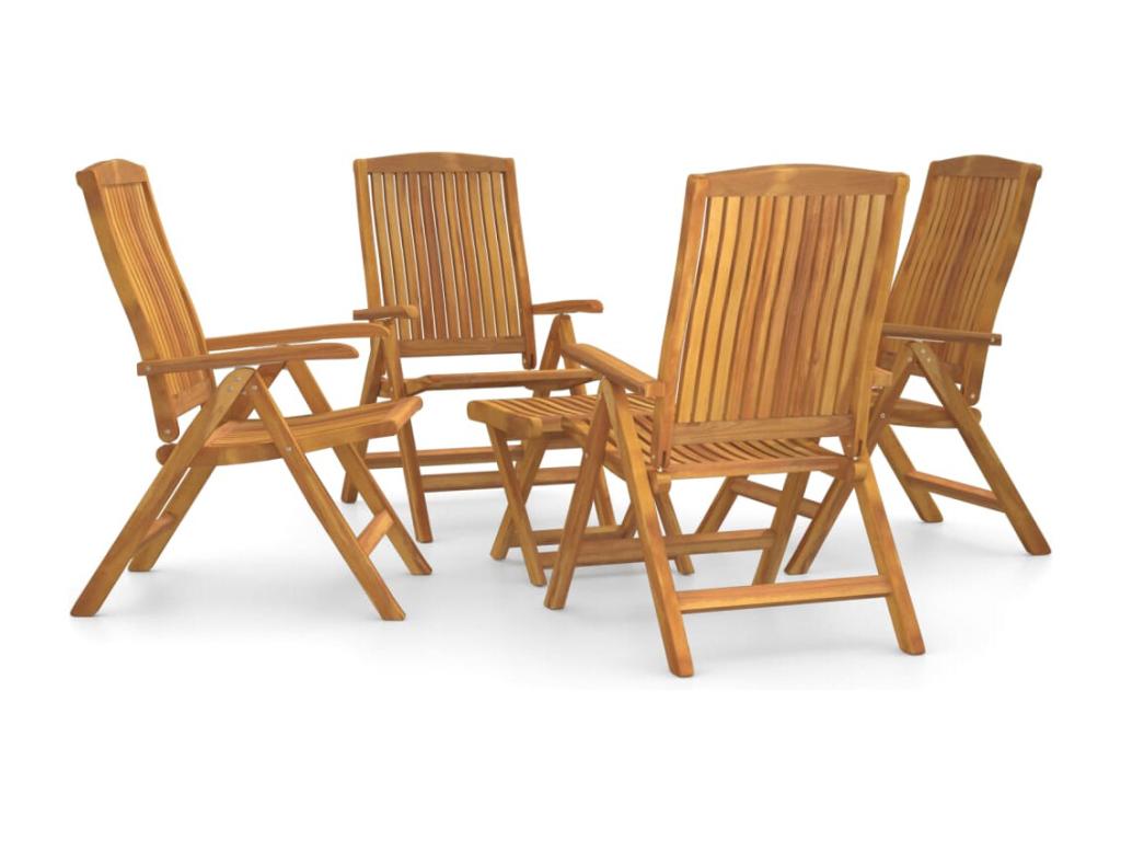 5-piece solid teak wood garden furniture set JKQE05659