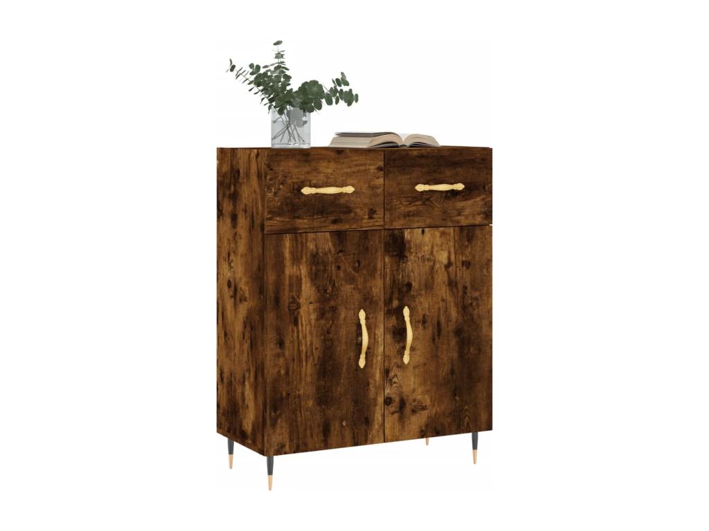 Smoked oak sideboard 69.5x34x90 cm engineered wood CVCP55426
