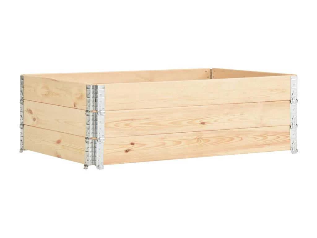 Raised garden beds, 3 pieces, brown wood, 150x50x19 cm, 02 0000891 KSOQ48283