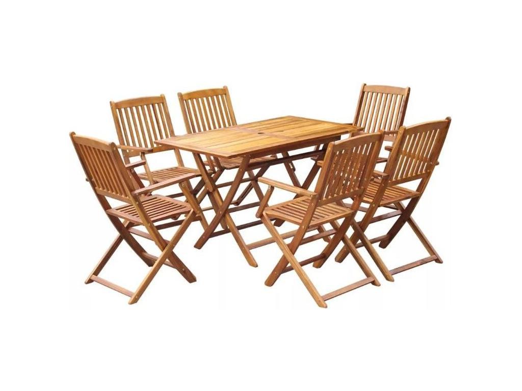 Rectangular table and 6 garden chairs Domopure light Domopure BRRN48057