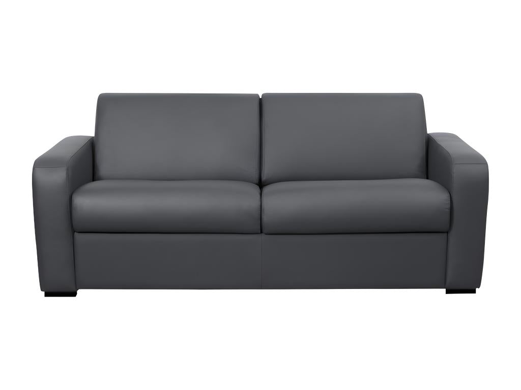 Chicyla DFQI40424 3-seater express convertible sofa in grey leather with 16cm mattress