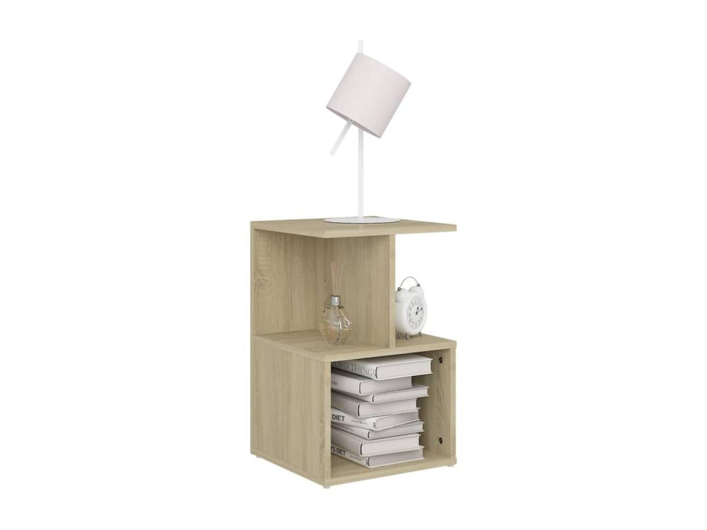 Chicyla Oak 2-Piece Bedside Tables 35x35x55 RHHI30419