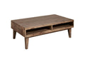 Domopure solid wood coffee table with 2 storage compartments - Brown - W 120 x D 70 x H 40 cm YVXJ99337