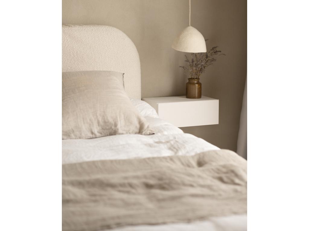 Floating bedside table in white fir wood 40x15cm - Domopure LNCC44133