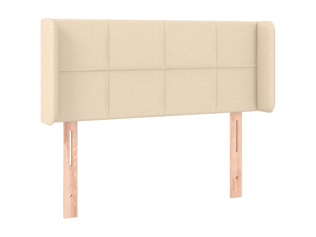Cream LED Headboard 83x16x78/88 cm Fabric OFUN62335