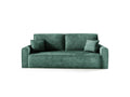 Valentin 3-seater convertible sofa with storage, curly finish, Fir Green OTTV08632