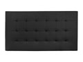 Black faux leather upholstered headboard 135x80cm - Domopure NDTG63667