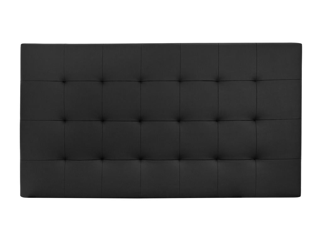 Black faux leather upholstered headboard 135x80cm - Domopure NDTG63667