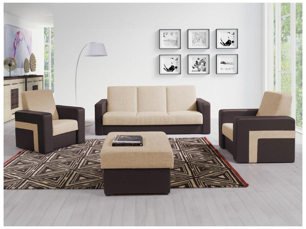 Meublori 102 Corner Sofa, Light Brown, Sleeping Function, Bedding Box, 234x156cm