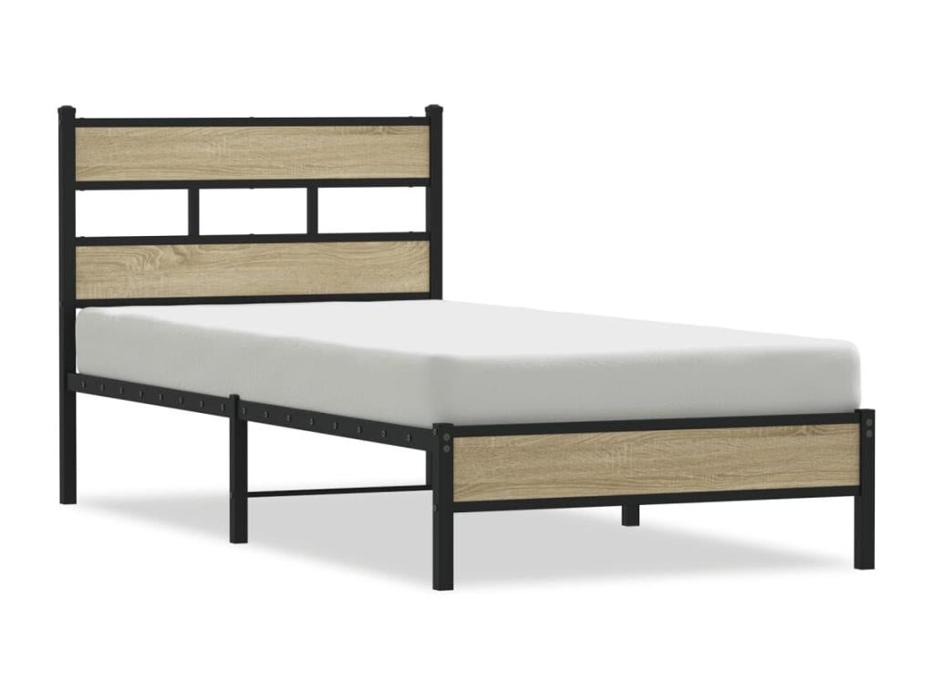 Domopure oak bed frame without mattress, 80x200 cm MIHO93425