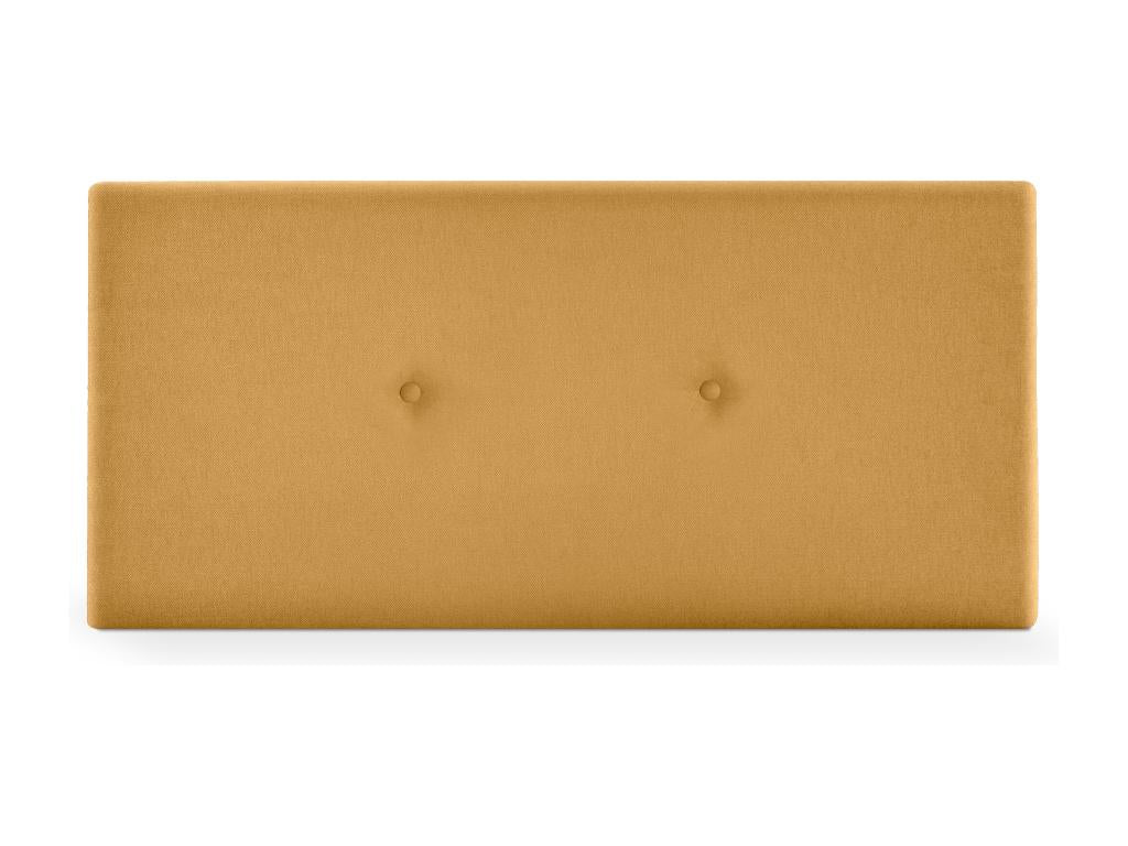 Chicyla Aqualine Smooth Fabric Headboard with Buttons 90x50cm for 80/90cm Beds - Mustard ZHOH48516