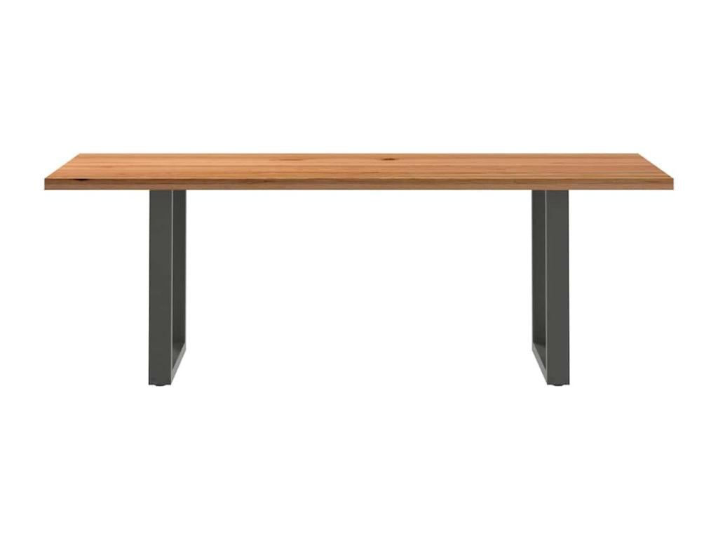 Light brown rectangular solid oak dining table IOYL74633