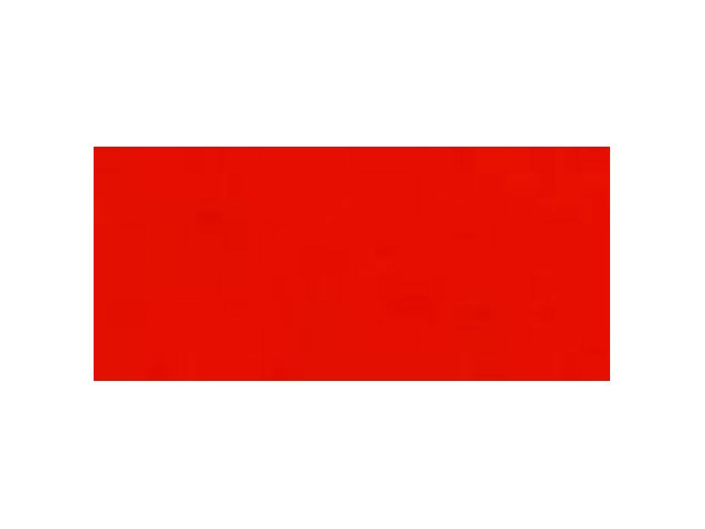 Round table with glass top and red lacquered fiberglass base, Torsada - Dimensions: D 130 x H 76 cm KMWU53832