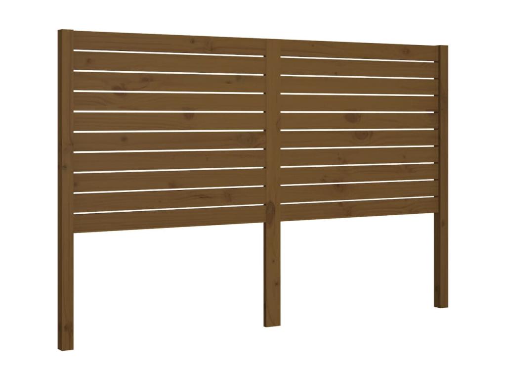 Honey brown headboard 126x4x100 cm Solid pine wood IBLG89997