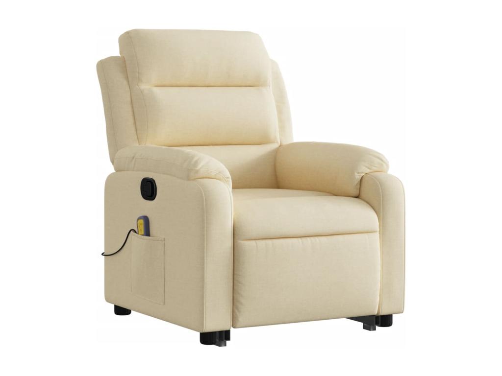 Cream Fabric Massage Recliner Chair IWAT12360