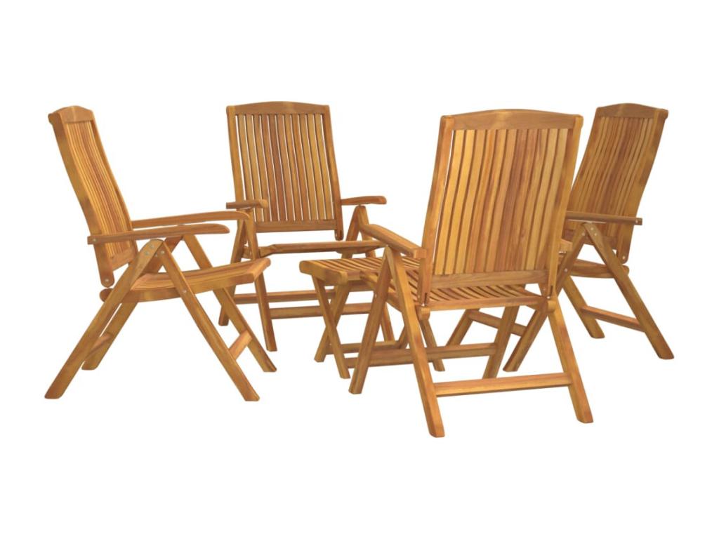 5-piece solid teak wood garden furniture set JKQE05659