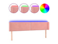 Pink LED Headboard 203x16x78/88 cm Velvet