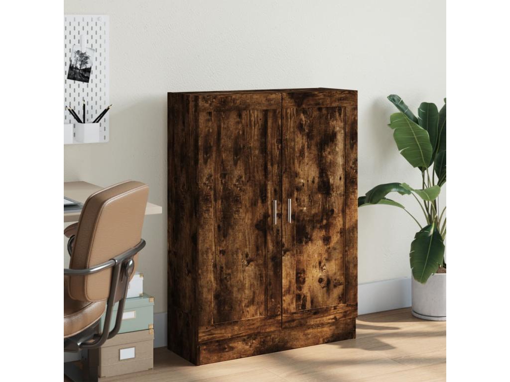 Smoked oak bookcase 82.5x30.5x115 engineered wood WLAR44794