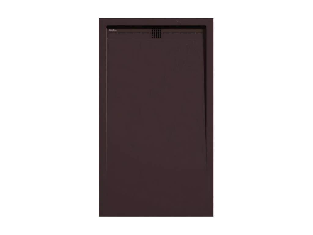 Chocolate shower tray with slate finish, Chicyla CACH color grid - 90x80 cm KDGT88460
