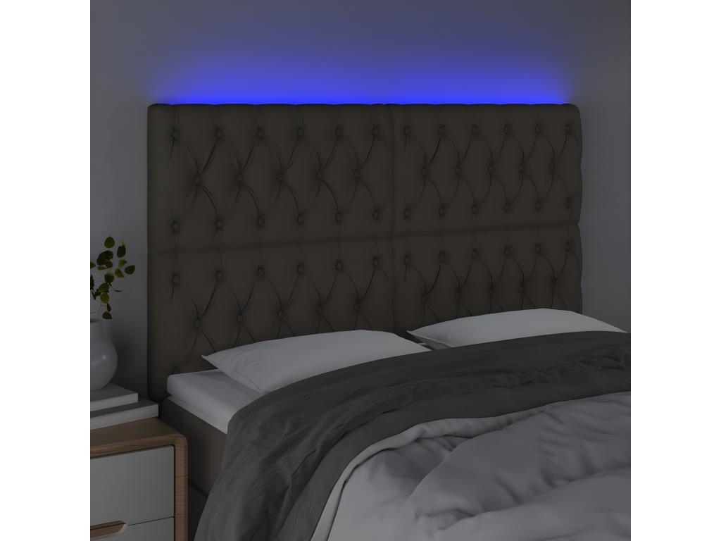 Chicyla LED Headboard 144x7x118/128 cm Fabric AIVL83910