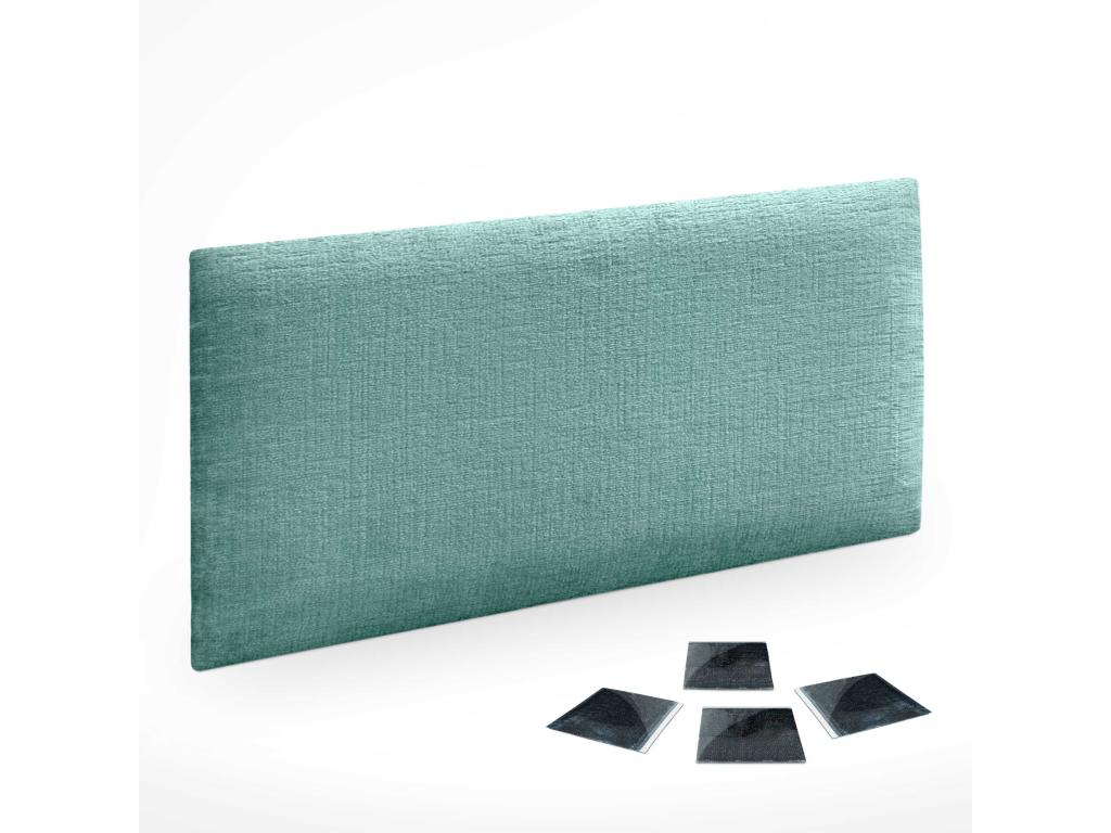 Domopure Pack of 1 Self-adhesive acoustic wall panels made of eco-friendly wool with shock-absorbing protection, Aqua Green, 50x30 cm x1 XNNH98451