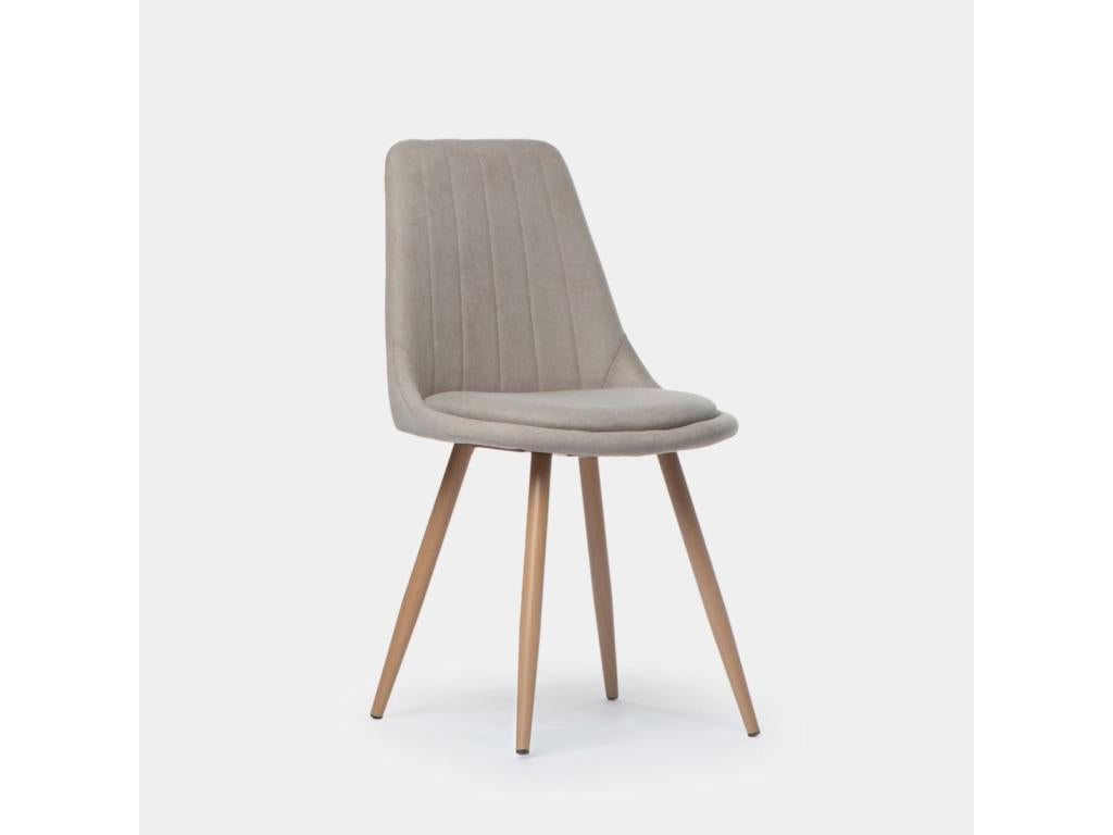 Beige fabric dining chair 47x87 cm - Chicyla XCHZ55746