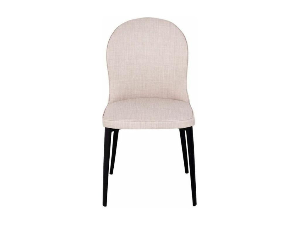 Chicyla fabric chair with black steel legs - Set of 2 - Color Chicyla 63 ERJT10742