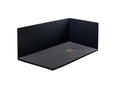 Chicyla Extra Slim Black Shower Tray 65x135 cm in Synthetic Resin and Marble Dust with Free Drain UTZU61047