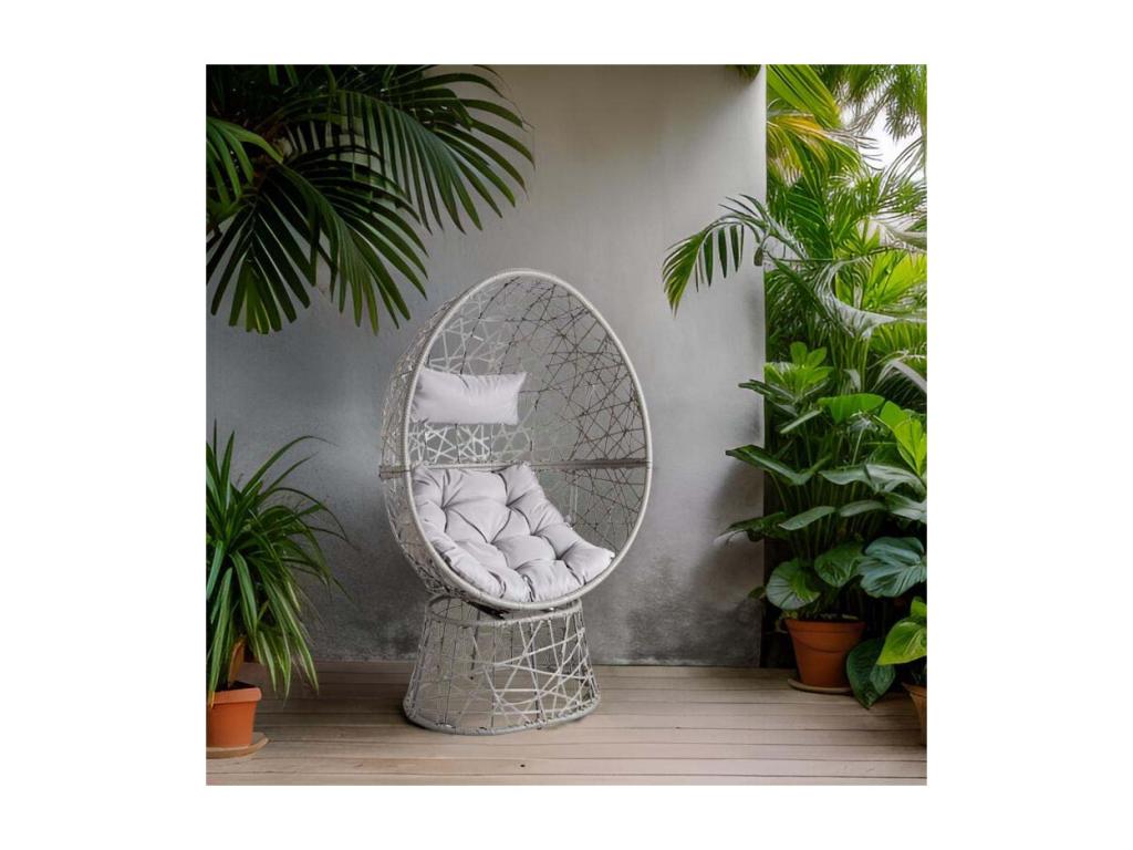 Swivel egg chair in polyresin JGXX89481