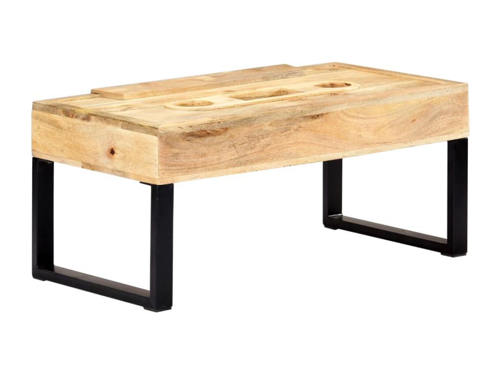 Cassette Style Coffee Table 100x52x45 cm Solid Mango Wood PMRN26554