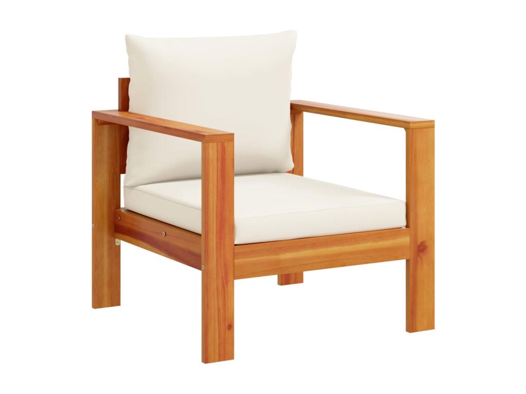 5-piece garden furniture set with cushions, solid Chicyla wood LCQN61343