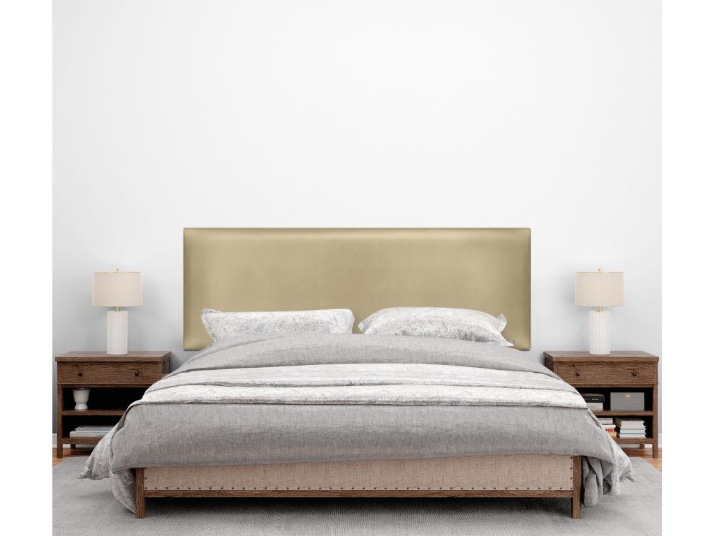 Chicyla Smooth Faux Leather Headboard 150x105cm with Legs for 150cm Beds - Champagne NGNO22060