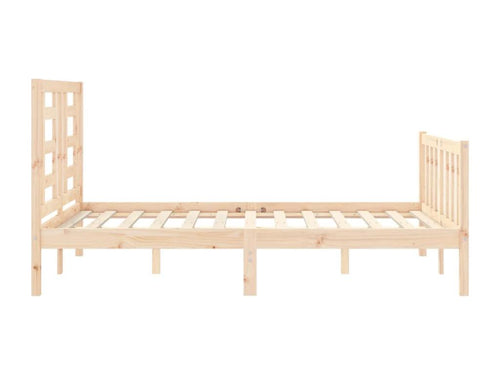 Bed frame with headboard 140x190 cm solid wood SEWP88386
