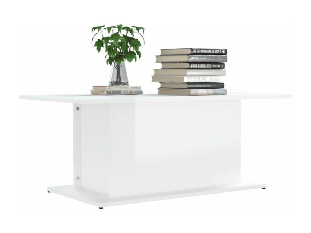Coffee table, glossy white, 102x55.5x40 cm, NLRL45569