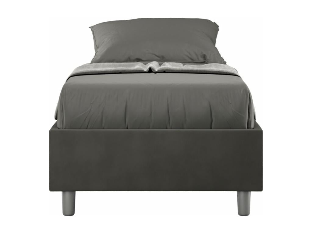Chicyla Modern Microfiber Bed Frame - Dark Grey - 90x190 AWBJ10568