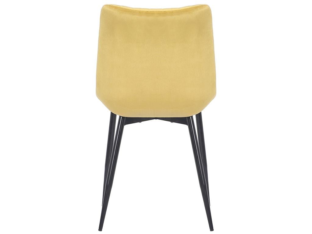 Dining chair - Velvet - Yellow - Chicyla TLIV40981