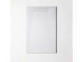 Extra-flat shower tray ADICIONAL - Domopure texture in white Domopure polyester - L160 x W90 x H2.8 cm - Domopure RBFI15185
