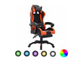 Domopure RGB LED Gaming Chair and Black Faux Leather ZGRK57335