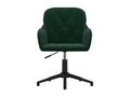 Dark Green Velvet Swivel Office Chair