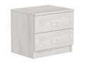 Chicyla Bedside Table, Low Chest of Drawers, Nightstand, Bedside Shelf, 54x47x40 cm, White, VEBP77723